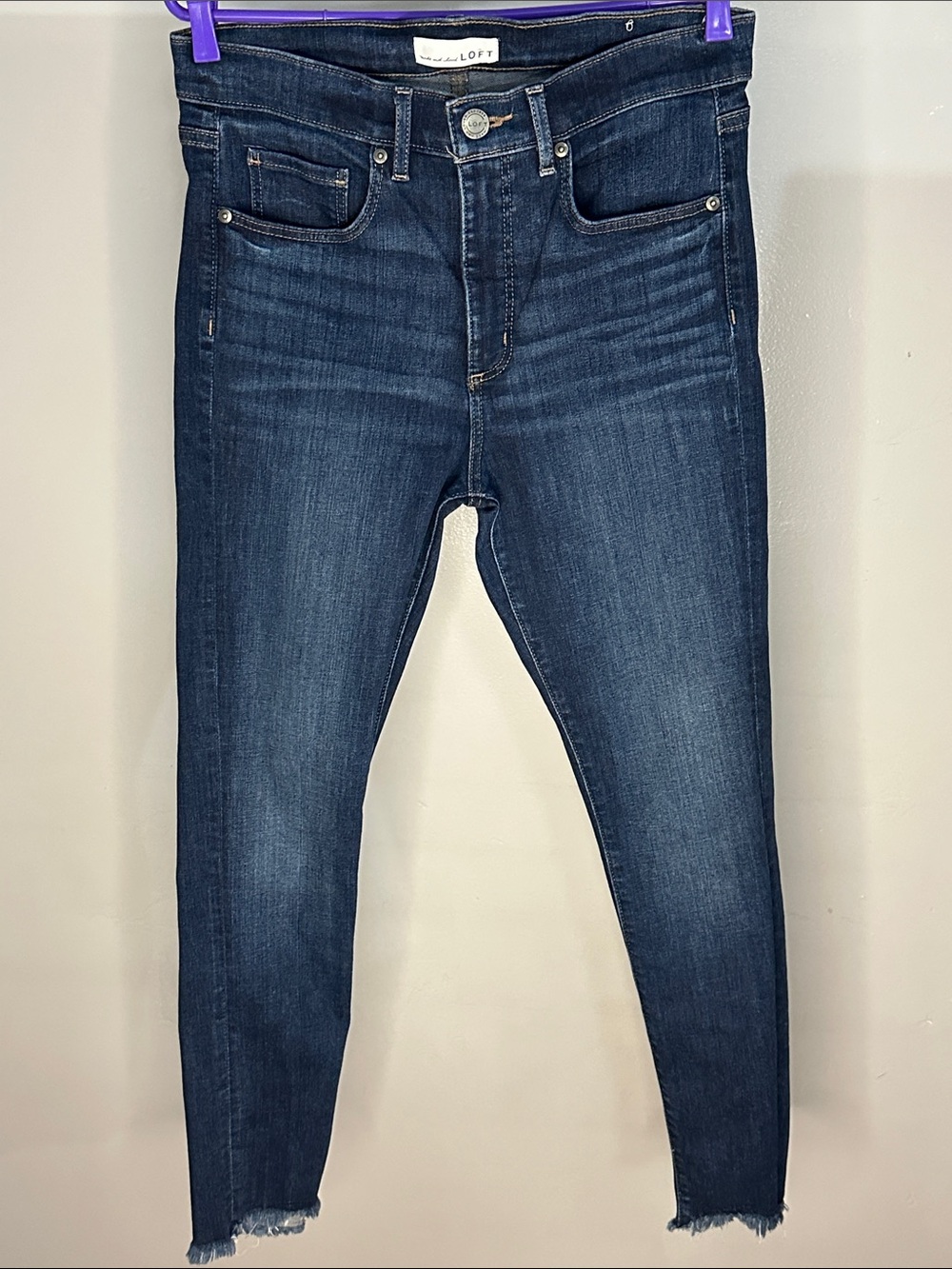 LOFT Dark Indigo Skinny Jeans